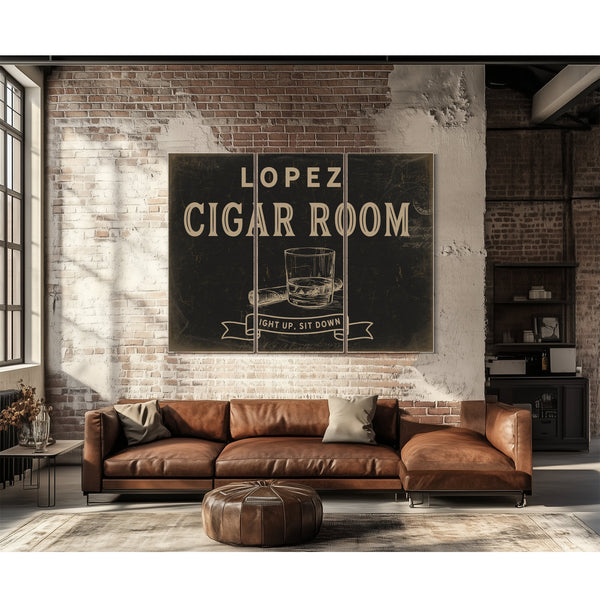 Personalized Cigar Room Sign, Light Up, Sit Down, image 16