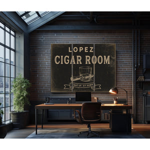 Personalized Cigar Room Sign, Light Up, Sit Down, image 17