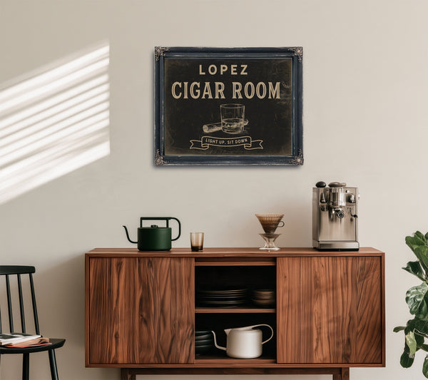 Personalized Cigar Room Sign, Light Up, Sit Down, image 18