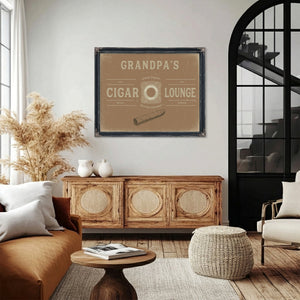 Personalized Cigar Lounge Sign, Est. Year, Tan, image 4