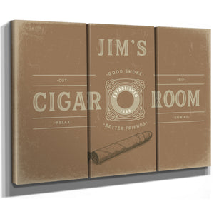 Personalized Cigar Room Sign, Est. Year, Tan, image 15