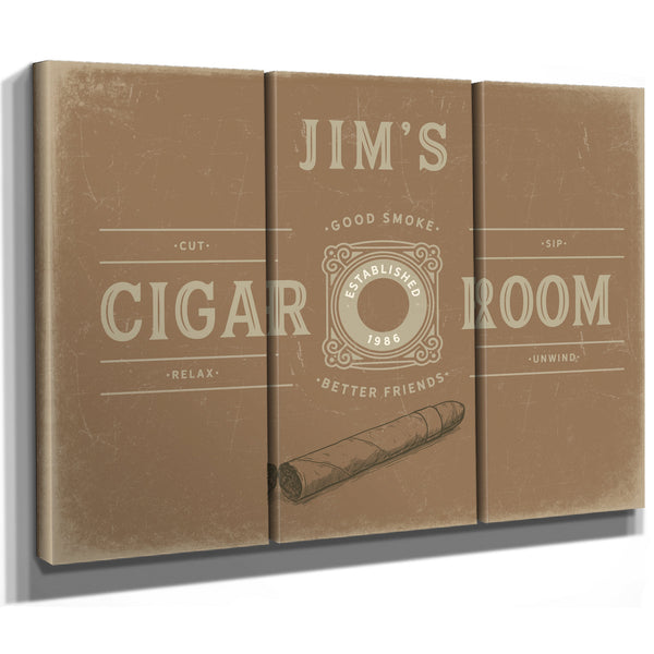 Personalized Cigar Room Sign, Est. Year, Tan, image 15