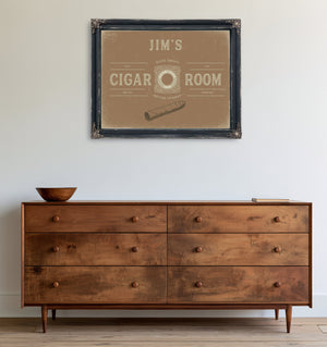 Personalized Cigar Room Sign, Est. Year, Tan, image 21
