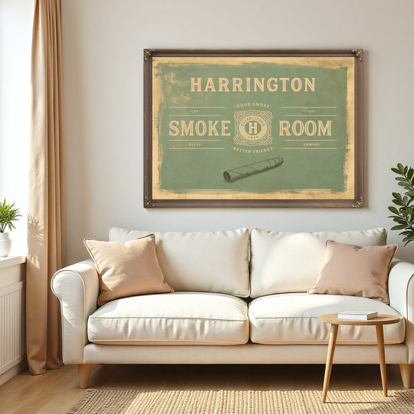 Personalized Smoke Room Sign, Est. Year, image 5