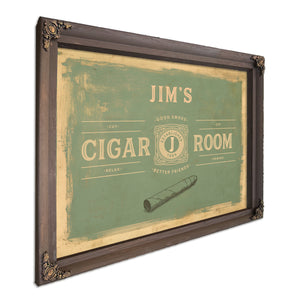 Personalized Cigar Room Sign, Est. Year, Sage, image 7