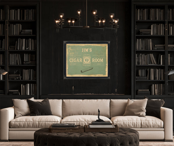 Personalized Cigar Room Sign, Est. Year, Sage, image 19