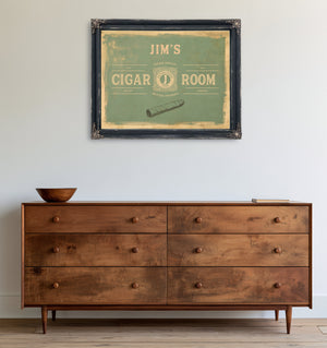 Personalized Cigar Room Sign, Est. Year, Sage, image 21
