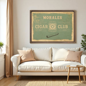 Personalized Cigar Club Sign, Est. Year, Sage, image 5