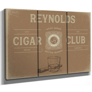 Personalized Cigar Club Sign, Est. Year, Tan, image 15