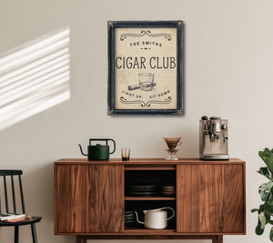 Personalized Cigar Club Sign, Light Up, Sit Down, image 8