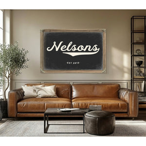 Personalized Family Name Sign, Script Last Name with Est. Year, image 3