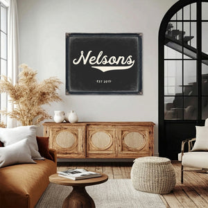 Personalized Family Name Sign, Script Last Name with Est. Year, image 4