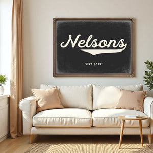 Personalized Family Name Sign, Script Last Name with Est. Year, image 5