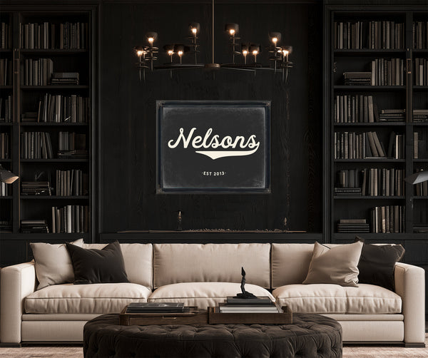 Personalized Family Name Sign, Script Last Name with Est. Year, image 19