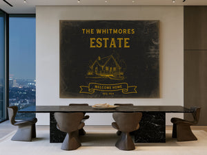 Personalized Estate Sign, Welcome Home, Est. Year, image 1