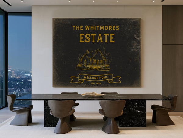 Personalized Estate Sign, Welcome Home, Est. Year, image 1