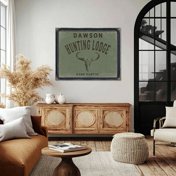 Personalized Hunting Lodge Sign, Gone Huntin', image 4