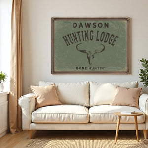 Personalized Hunting Lodge Sign, Gone Huntin', image 5