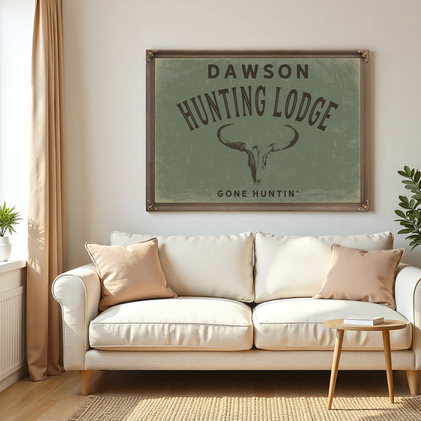 Personalized Hunting Lodge Sign, Gone Huntin', image 5
