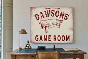 Personalized Game Room Sign, Est. Year, image 2