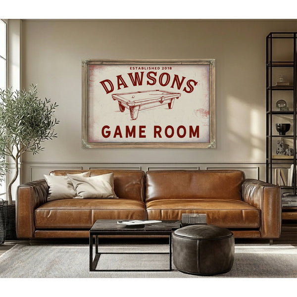 Personalized Game Room Sign, Est. Year, image 3