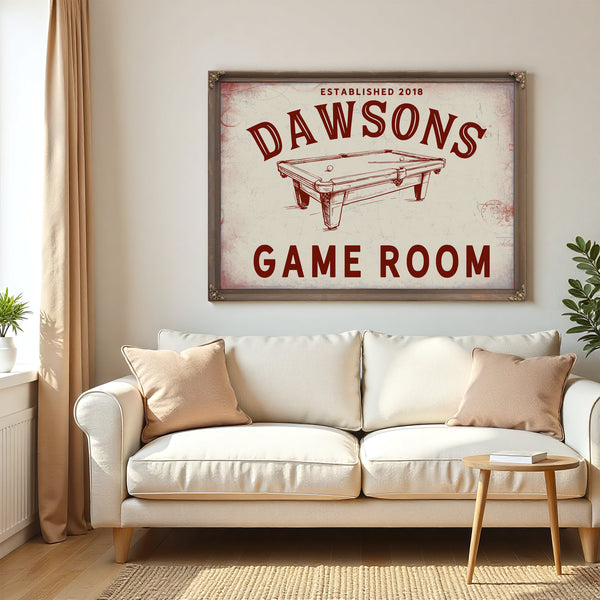 Personalized Game Room Sign, Est. Year, image 5