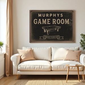 Personalized Game Room Sign, Winner Buys The Next Round, image 5