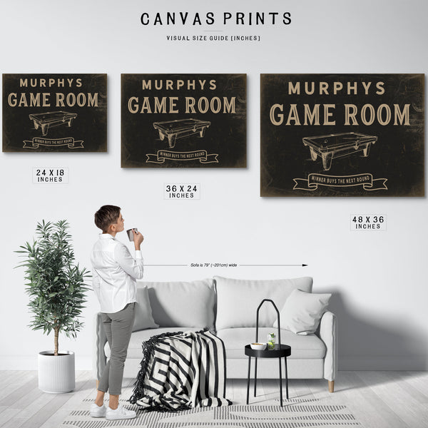 Personalized Game Room Sign, Winner Buys The Next Round, image 11