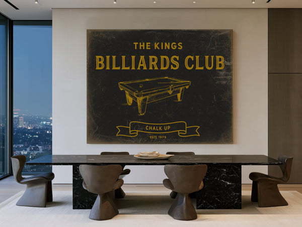 Personalized Billiards Club Sign, Chalk Up, Est. Year, image 1