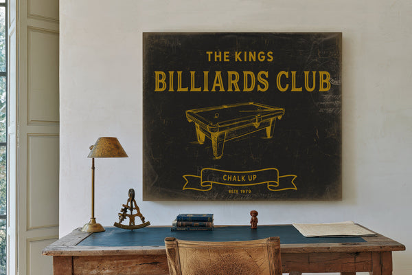 Personalized Billiards Club Sign, Chalk Up, Est. Year, image 2