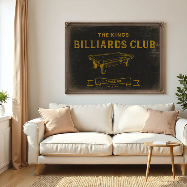 Personalized Billiards Club Sign, Chalk Up, Est. Year, image 5