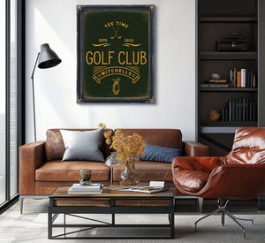 Personalized Golf Club Sign, Tee Time, Est. Year, image 2