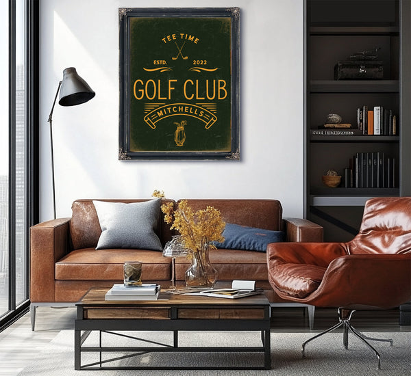 Personalized Golf Club Sign, Tee Time, Est. Year, image 2