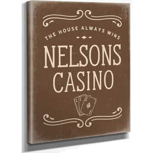 Personalized Casino Sign, The House Always Wins, image 3