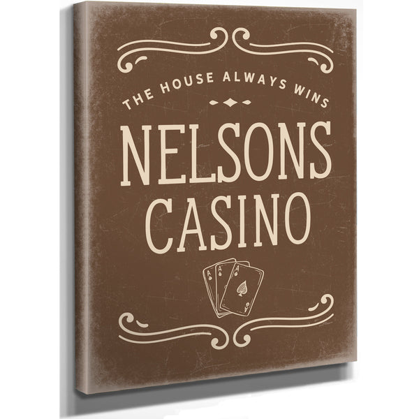 Personalized Casino Sign, The House Always Wins, image 3