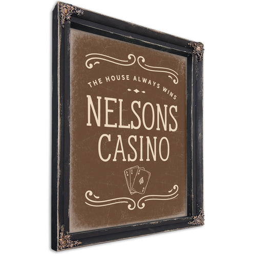 Personalized Casino Sign, The House Always Wins, image 1