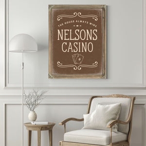 Personalized Casino Sign, The House Always Wins, image 5