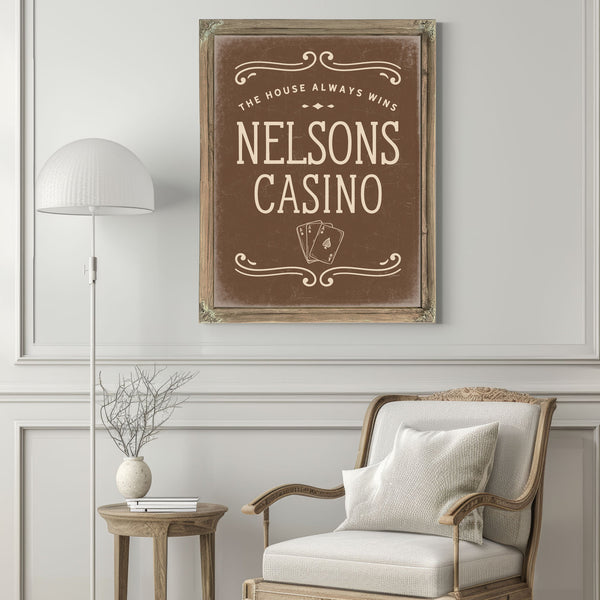 Personalized Casino Sign, The House Always Wins, image 5