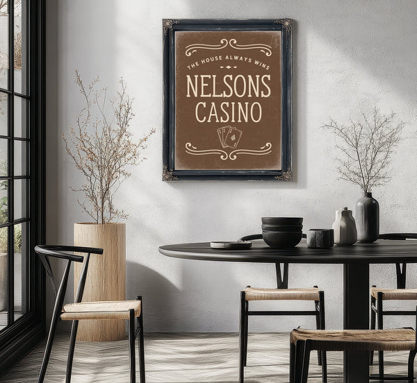 Personalized Casino Sign, The House Always Wins, image 9