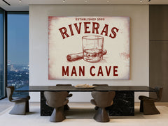 Personalized Man Cave Sign, Est. Year, image 1
