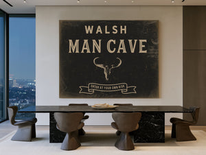 Personalized Man Cave Sign, Enter At Your Own Risk, image 1
