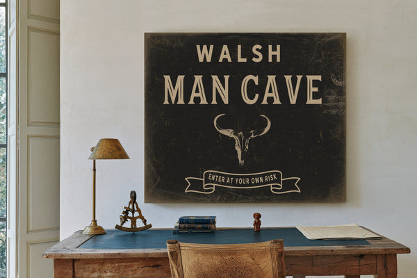 Personalized Man Cave Sign, Enter At Your Own Risk, image 2