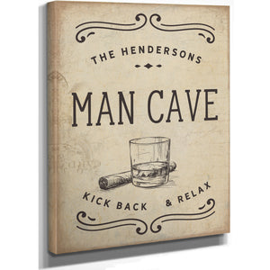 Personalized Man Cave Sign, Kick Back & Relax, image 3