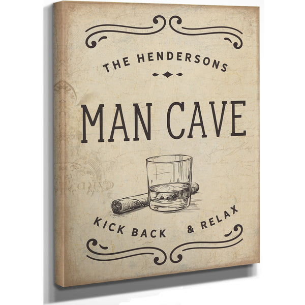 Personalized Man Cave Sign, Kick Back & Relax, image 3