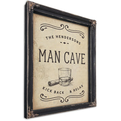 Personalized Man Cave Sign, Kick Back & Relax, image 1