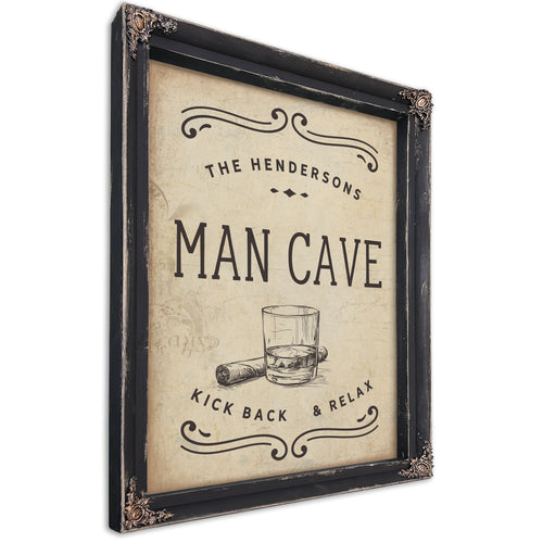 Personalized Man Cave Sign, Kick Back & Relax, image 1