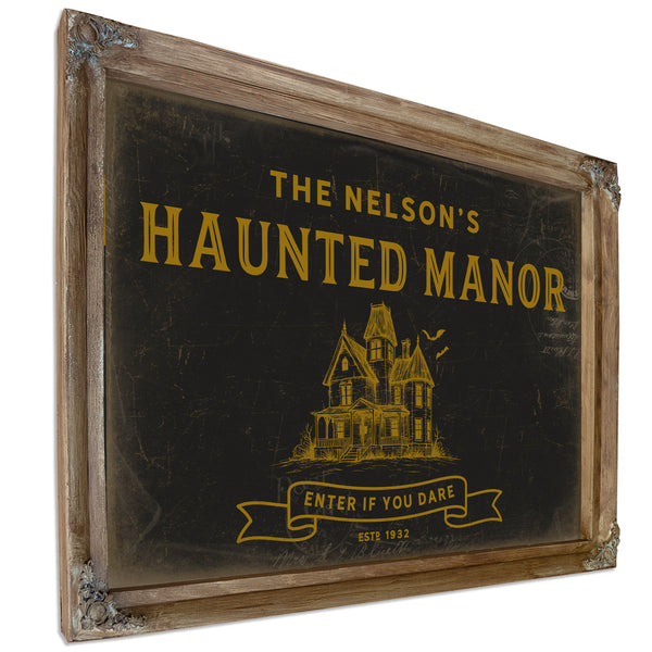 Personalized Haunted Manor Sign, Enter If You Dare, Est. Year, image 6