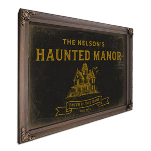 Personalized Haunted Manor Sign, Enter If You Dare, Est. Year, image 7