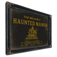 Personalized Haunted Manor Sign, Enter If You Dare, Est. Year, image 8