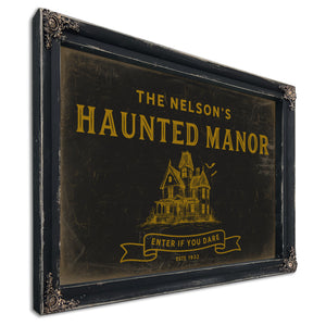 Personalized Haunted Manor Sign, Enter If You Dare, Est. Year, image 8